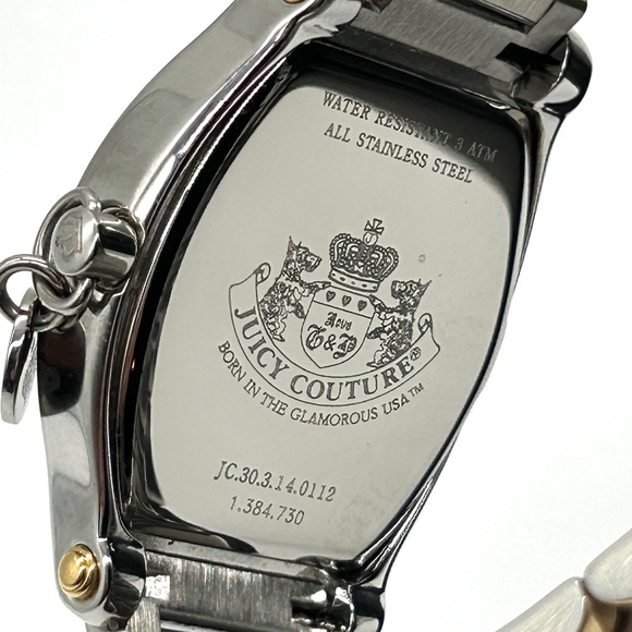 Women's Juicy Couture Gold and Silver Watch Swarovski Crystals 7" PRISTINE - Picture 8 of 13